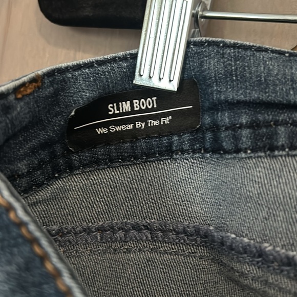 Stretchy source of wisdom med color boot leg jeans - Picture 4 of 5